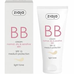 Ziaja BB SPF 15 Cream Normal, Dry and Sensitive Skin Light 50Ml