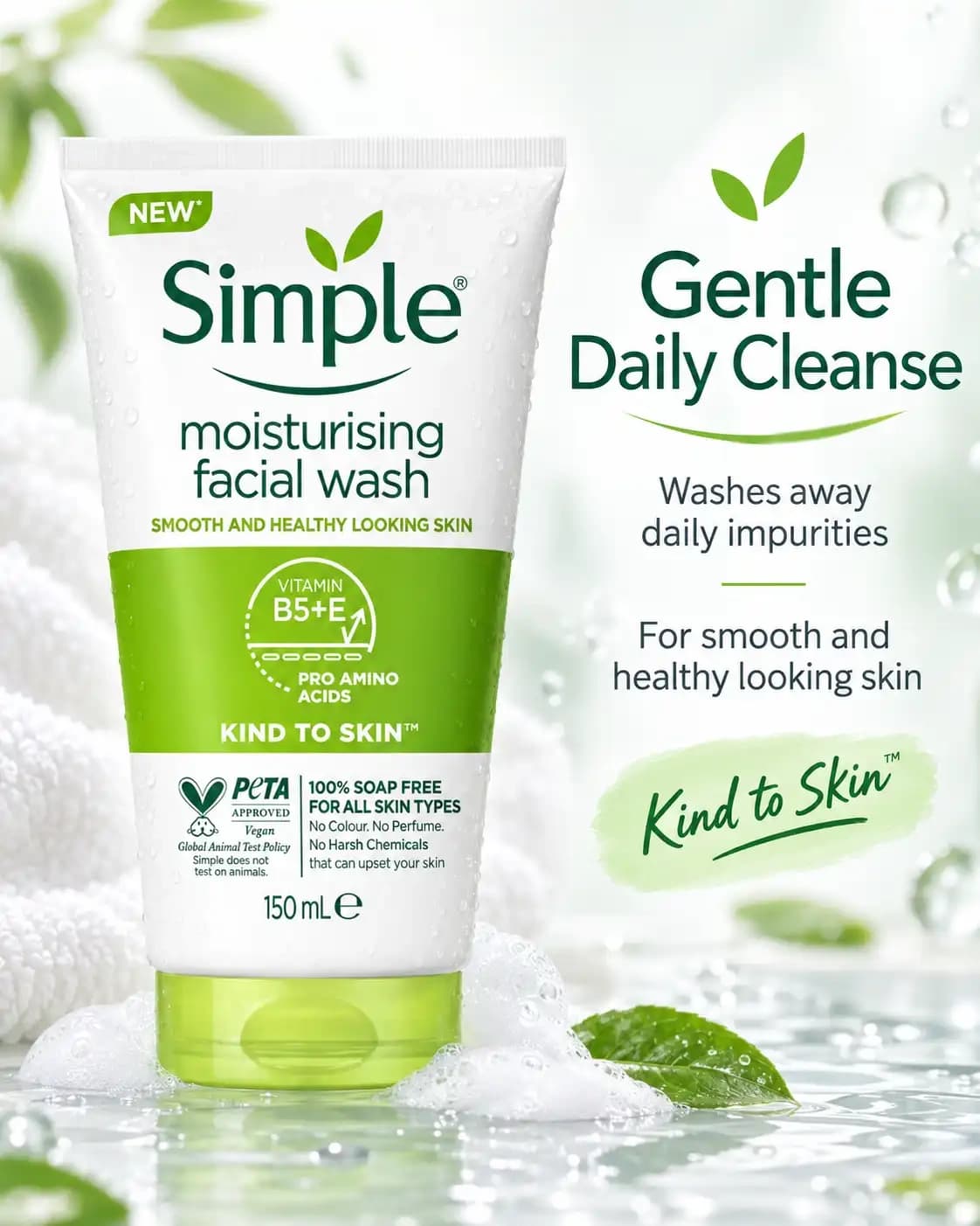 Simple Moisturising Facial Gel Wash 150ml